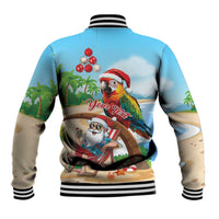 Personalized Hawaii Santa Parrot Christmas Baseball Jacket Summer Vibe LT01 - Polynesian Pride