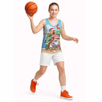 Personalized Hawaii Santa Parrot Christmas Basketball Jersey Summer Vibe LT01 - Polynesian Pride