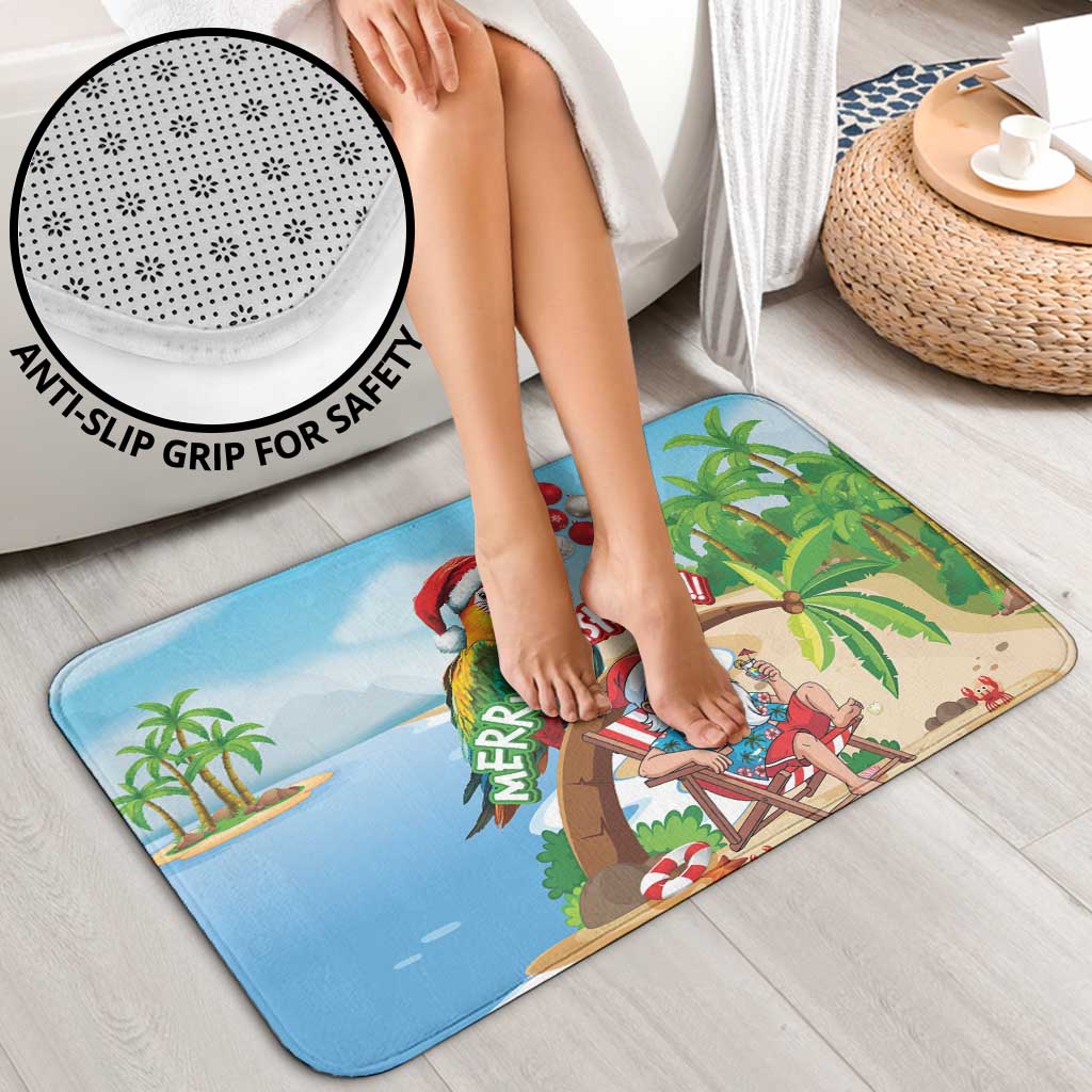 Hawaii Santa Parrot Christmas Bathroom Set Summer Vibe - Polynesian Pride