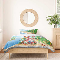 Hawaii Santa Parrot Christmas Bedding Set Summer Vibe - Polynesian Pride