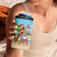 Personalized Hawaii Santa Parrot Christmas 4 in 1 Can Cooler Tumbler Summer Vibe LT01 - Polynesian Pride