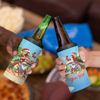 Personalized Hawaii Santa Parrot Christmas 4 in 1 Can Cooler Tumbler Summer Vibe LT01 - Polynesian Pride