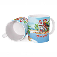 Personalized Hawaii Santa Parrot Christmas Ceramic Mug Summer Vibe LT01 - Polynesian Pride
