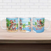 Personalized Hawaii Santa Parrot Christmas Ceramic Mug Summer Vibe LT01 - Polynesian Pride
