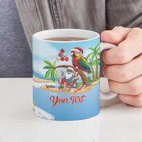 Personalized Hawaii Santa Parrot Christmas Ceramic Mug Summer Vibe LT01 - Polynesian Pride