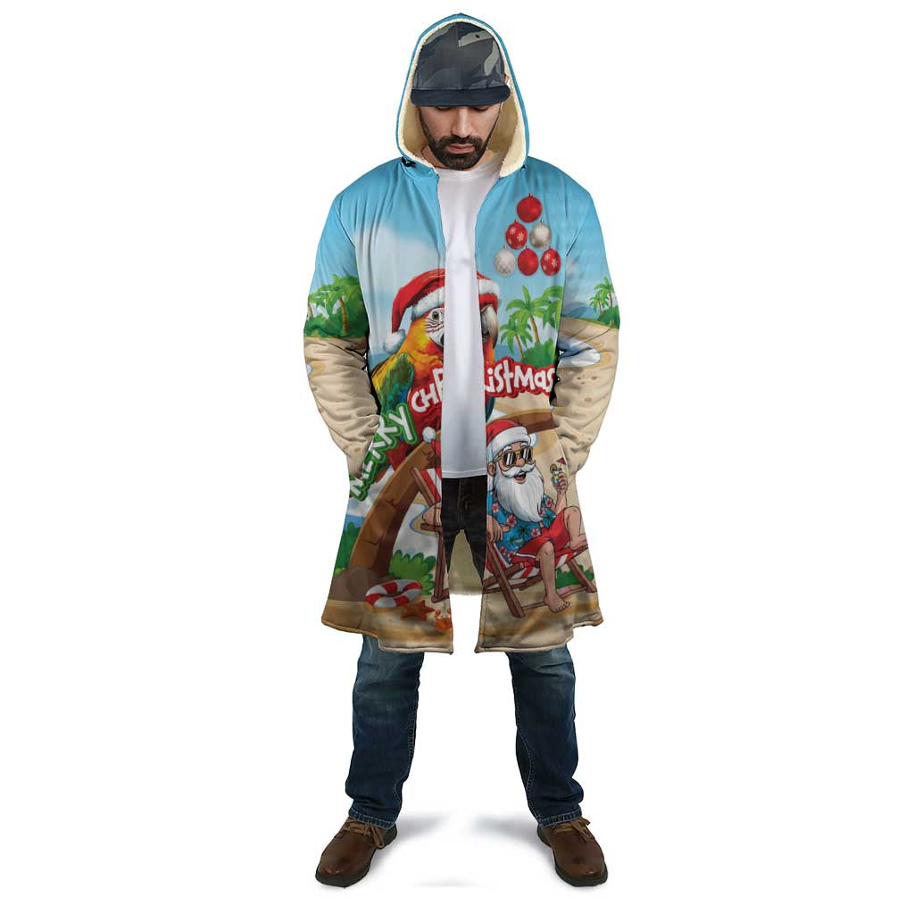 Personalized Hawaii Santa Parrot Christmas Cloak Summer Vibe LT01 - Polynesian Pride