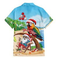 Personalized Hawaii Santa Parrot Christmas Family Matching Mermaid Dress and Hawaiian Shirt Summer Vibe - Polynesian Pride