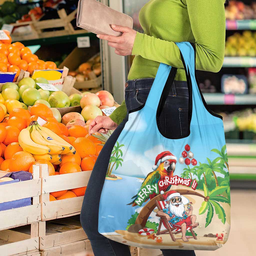 Hawaii Santa Parrot Christmas Grocery Bag Summer Vibe LT01 - Polynesian Pride