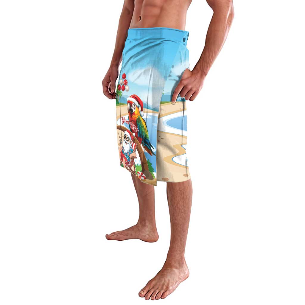 Personalized Hawaii Santa Parrot Christmas Lavalava Summer Vibe - Polynesian Pride