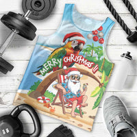 Personalized Hawaii Santa Parrot Christmas Men Tank Top Summer Vibe LT01 - Polynesian Pride