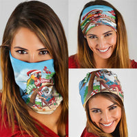 Hawaii Santa Parrot Christmas Neck Gaiter Summer Vibe - Polynesian Pride