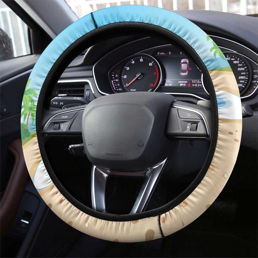 Hawaii Santa Parrot Christmas Steering Wheel Cover Summer Vibe - Polynesian Pride