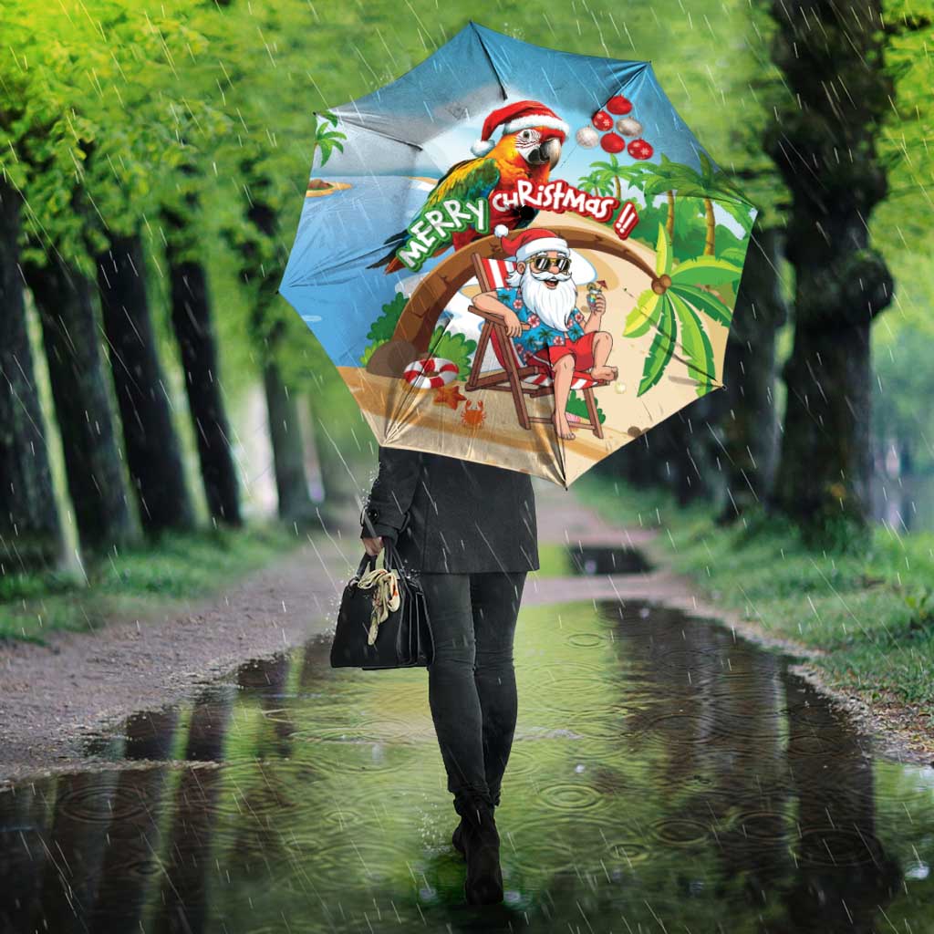 Hawaii Santa Parrot Christmas Umbrella Summer Vibe LT01 - Polynesian Pride