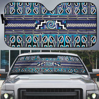 Maori Matariki Auto Sun Shade Blue Galaxy Aesthetic Koru Art LT01 Blue - Polynesian Pride
