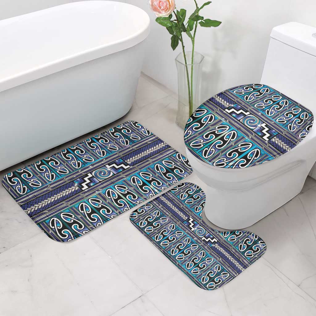 Maori Matariki Bathroom Set Blue Galaxy Aesthetic Koru Art LT01 - Polynesian Pride