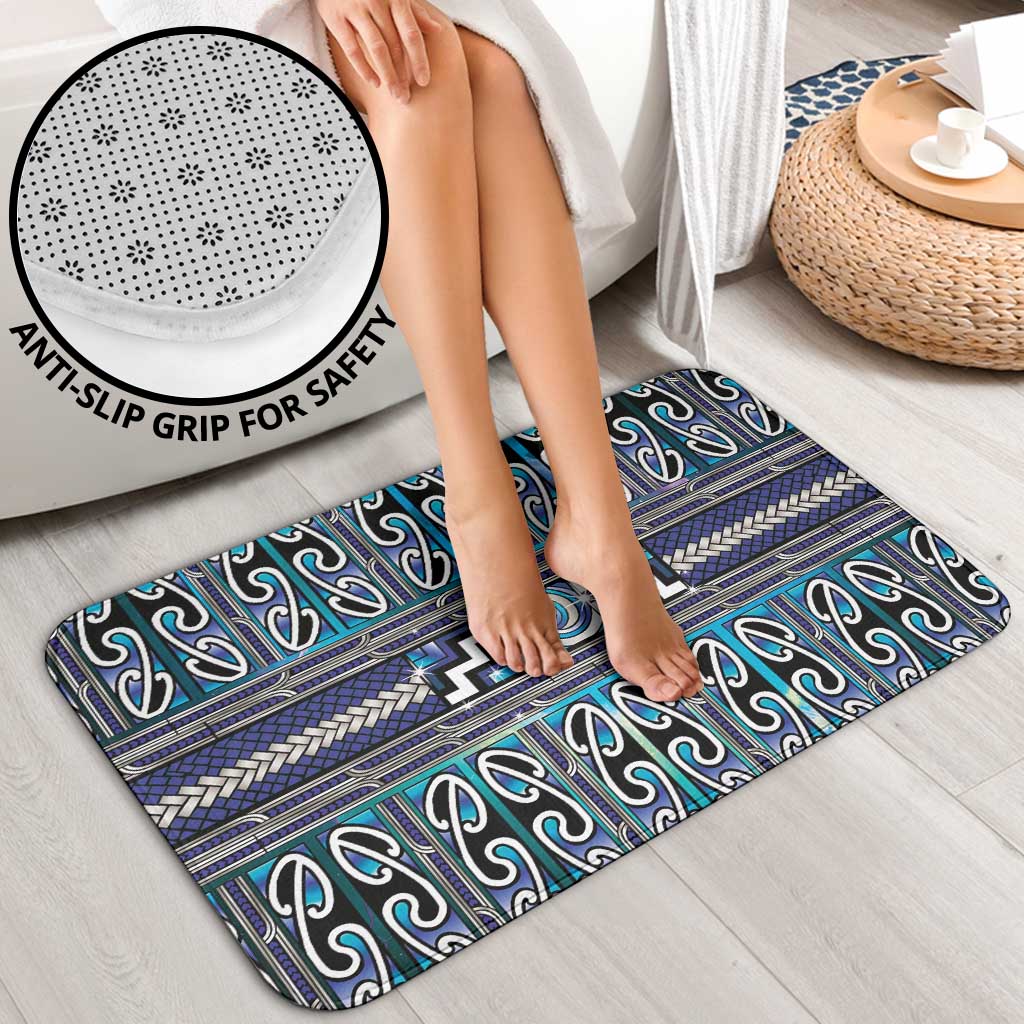 Maori Matariki Bathroom Set Blue Galaxy Aesthetic Koru Art LT01 - Polynesian Pride