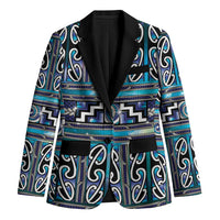 Maori Matariki Blazer Blue Galaxy Aesthetic Koru Art LT01 Unisex Blue - Polynesian Pride