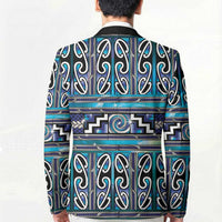 Maori Matariki Blazer Blue Galaxy Aesthetic Koru Art LT01 - Polynesian Pride