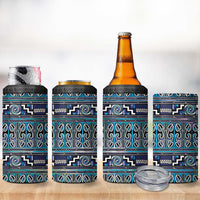 Maori Matariki 4 in 1 Can Cooler Tumbler Blue Galaxy Aesthetic Koru Art LT01 - Polynesian Pride