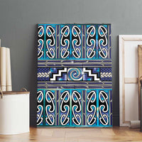 Maori Matariki Canvas Wall Art Blue Galaxy Aesthetic Koru Art LT01 - Polynesian Pride