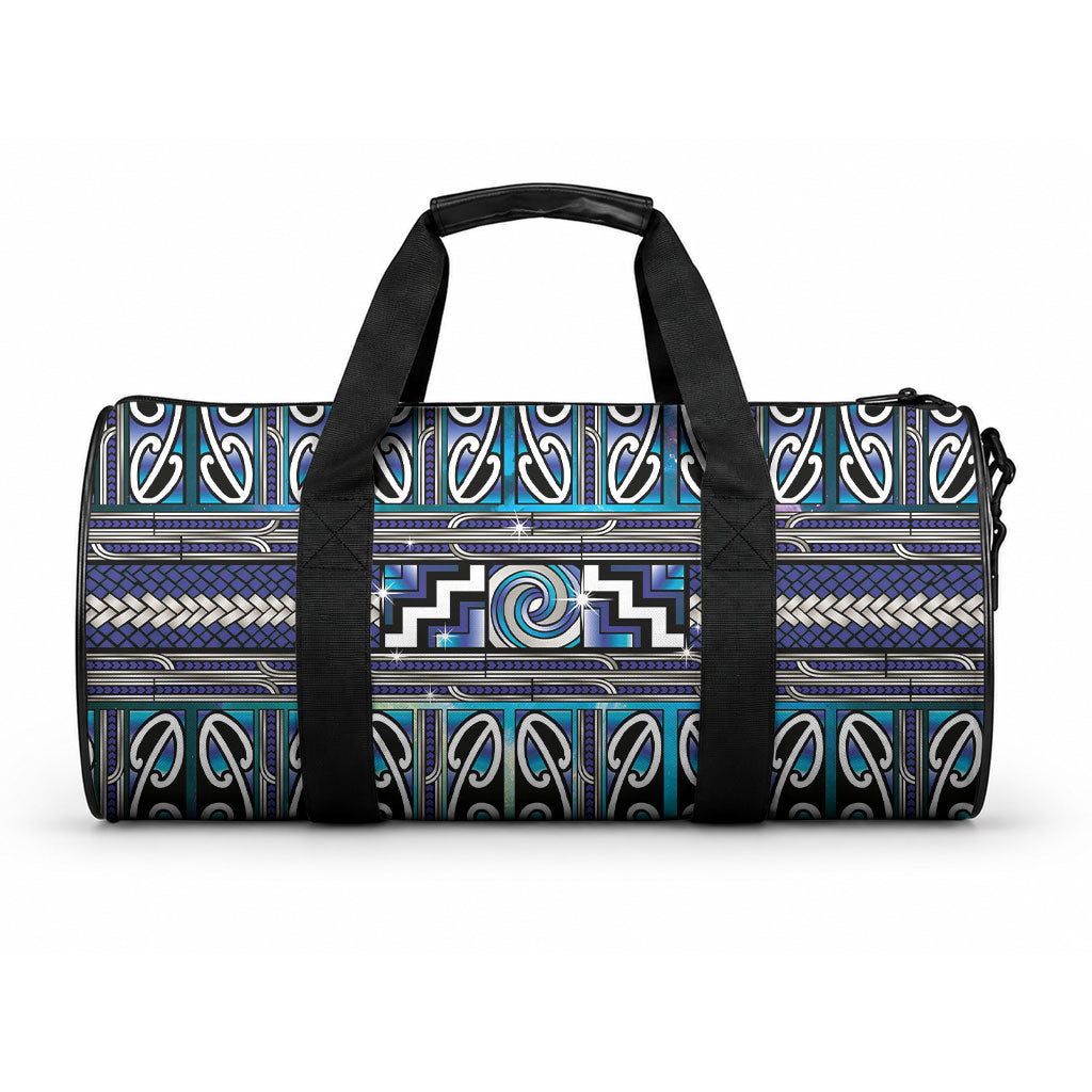 Maori Matariki Duffle Bag Blue Galaxy Aesthetic Koru Art LT01 One size Blue - Polynesian Pride