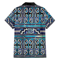 Maori Matariki Family Matching Tank Maxi Dress and Hawaiian Shirt Blue Galaxy Aesthetic Koru Art LT01 - Polynesian Pride