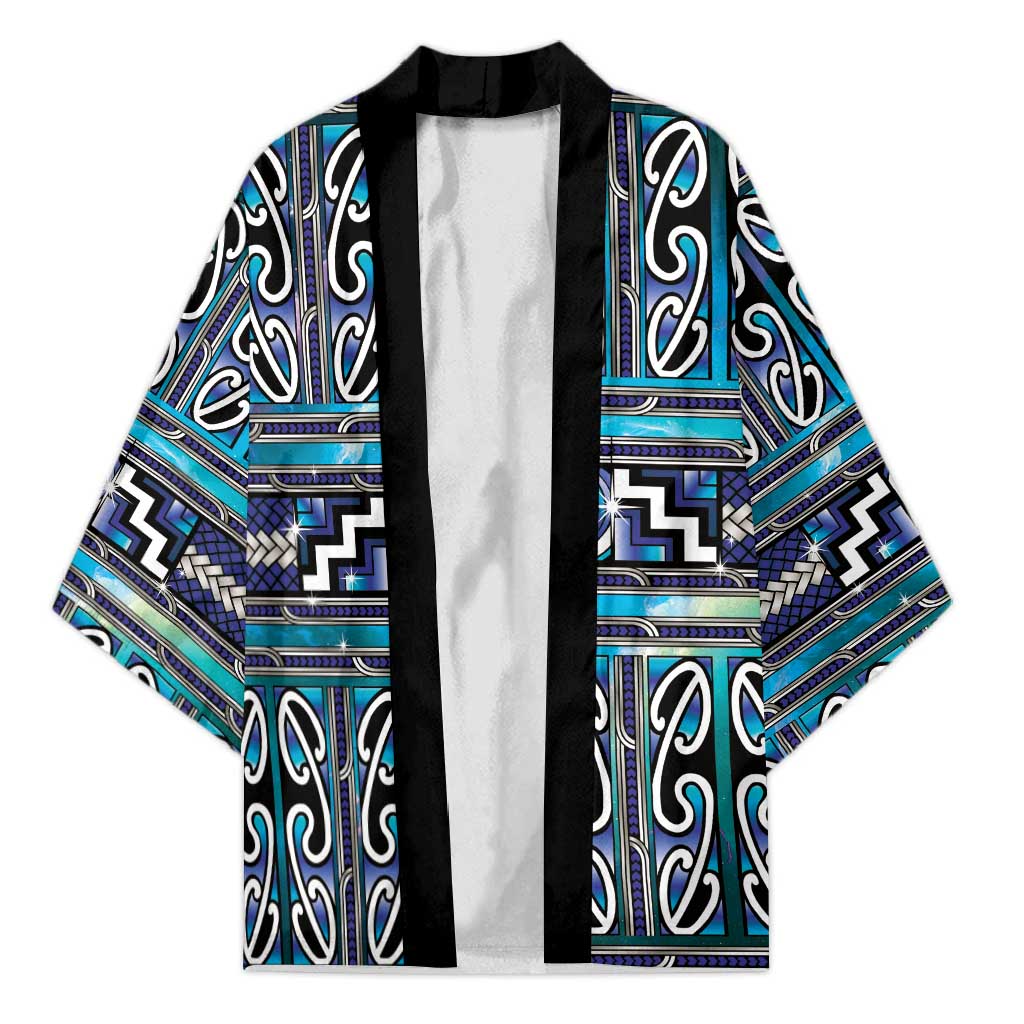 Maori Matariki Kimono Blue Galaxy Aesthetic Koru Art LT01 Unisex Blue - Polynesian Pride