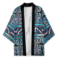 Maori Matariki Kimono Blue Galaxy Aesthetic Koru Art LT01 Unisex Blue - Polynesian Pride