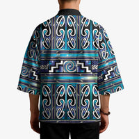 Maori Matariki Kimono Blue Galaxy Aesthetic Koru Art LT01 - Polynesian Pride