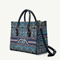 Maori Matariki Leather Bag Blue Galaxy Aesthetic Koru Art LT01 Blue - Polynesian Pride