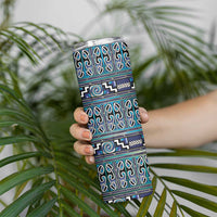 Maori Matariki Skinny Tumbler Blue Galaxy Aesthetic Koru Art LT01 - Polynesian Pride