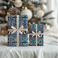 Maori Matariki Wrapping Paper Blue Galaxy Aesthetic Koru Art LT01 - Polynesian Pride