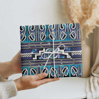 Maori Matariki Wrapping Paper Blue Galaxy Aesthetic Koru Art LT01 - Polynesian Pride