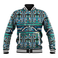 Maori Matariki Baseball Jacket Green Galaxy Aesthetic Koru Art LT01 Unisex Green - Polynesian Pride