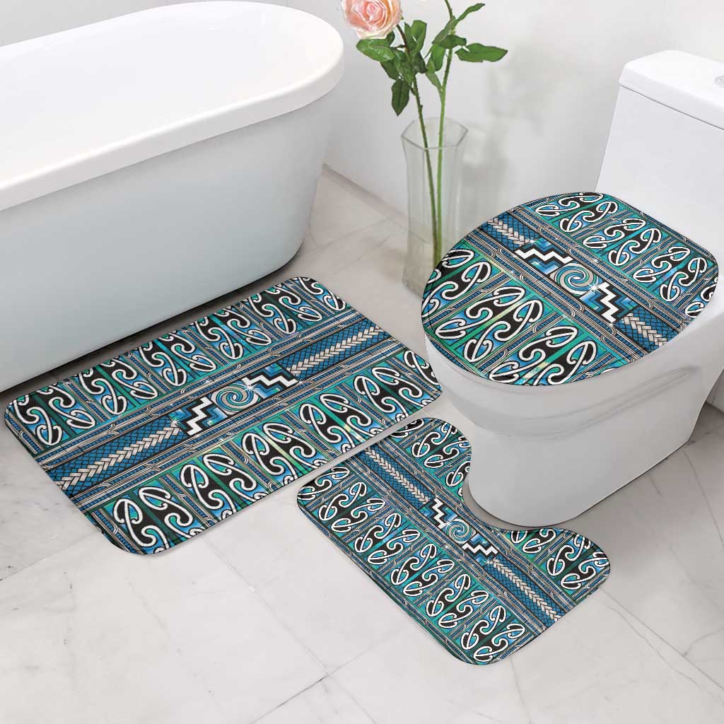 Maori Matariki Bathroom Set Green Galaxy Aesthetic Koru Art LT01 - Polynesian Pride