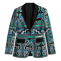 Maori Matariki Blazer Green Galaxy Aesthetic Koru Art LT01 Unisex Green - Polynesian Pride