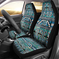 Maori Matariki Car Seat Cover Green Galaxy Aesthetic Koru Art LT01 - Polynesian Pride