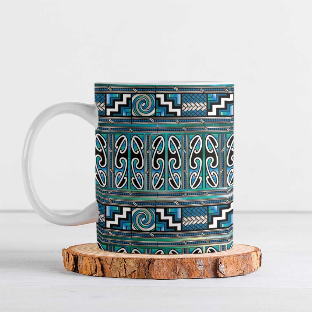 Maori Matariki Ceramic Mug Green Galaxy Aesthetic Koru Art LT01 Green - Polynesian Pride