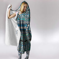 Maori Matariki Hooded Blanket Green Galaxy Aesthetic Koru Art LT01 - Polynesian Pride