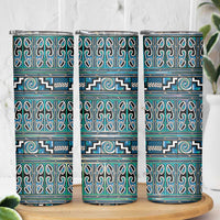 Maori Matariki Skinny Tumbler Green Galaxy Aesthetic Koru Art LT01 - Polynesian Pride