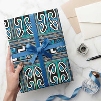 Maori Matariki Wrapping Paper Green Galaxy Aesthetic Koru Art LT01 - Polynesian Pride