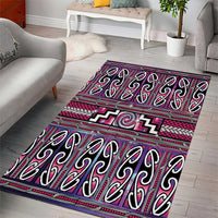 Maori Matariki Area Rug Pink Galaxy Aesthetic Koru Art LT01 - Polynesian Pride