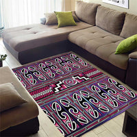 Maori Matariki Area Rug Pink Galaxy Aesthetic Koru Art LT01 - Polynesian Pride