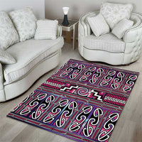 Maori Matariki Area Rug Pink Galaxy Aesthetic Koru Art LT01 - Polynesian Pride