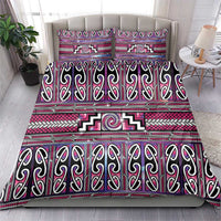 Maori Matariki Bedding Set Pink Galaxy Aesthetic Koru Art LT01 - Polynesian Pride
