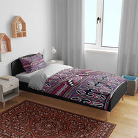 Maori Matariki Bedding Set Pink Galaxy Aesthetic Koru Art LT01 - Polynesian Pride