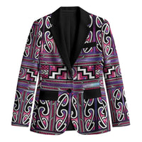 Maori Matariki Blazer Pink Galaxy Aesthetic Koru Art LT01 Unisex Pink - Polynesian Pride
