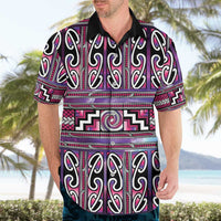 Maori Matariki Hawaiian Shirt Pink Galaxy Aesthetic Koru Art LT01 - Polynesian Pride