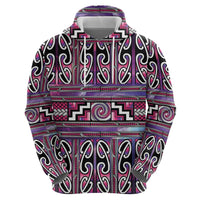 Maori Matariki Hoodie Pink Galaxy Aesthetic Koru Art LT01 - Polynesian Pride