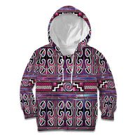 Maori Matariki Kid Hoodie Pink Galaxy Aesthetic Koru Art LT01 Hoodie Pink - Polynesian Pride
